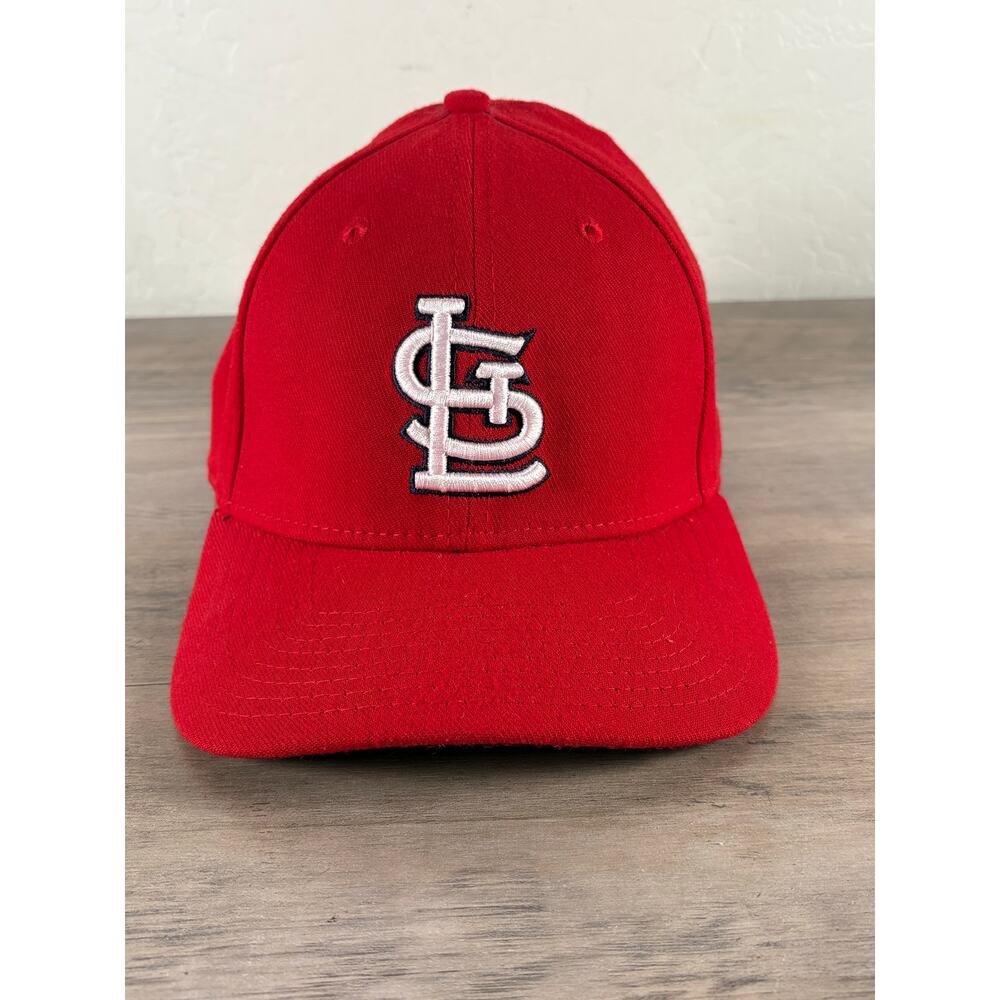 St Louis Cardinals New Era Red MLB Baseball Hat- Medium- Large Flex Fit- EUC